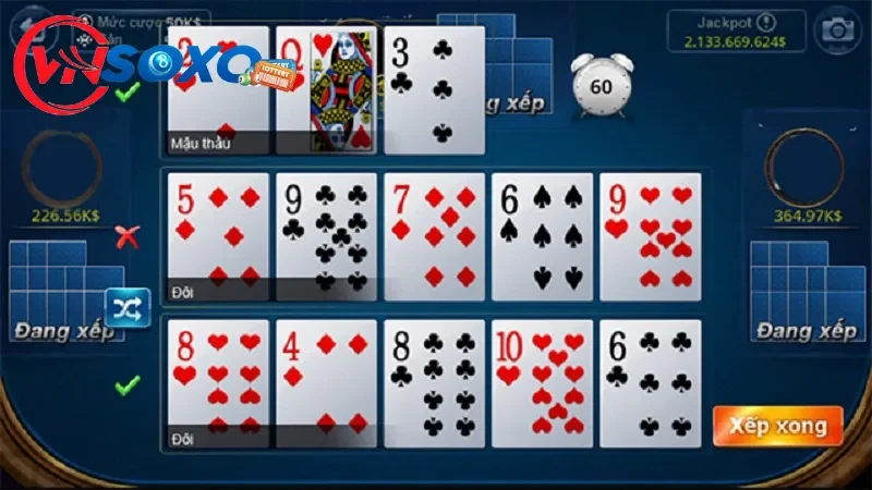 Quy tắc xếp của game bài mậu binh Quy tắc xếp của game bài mậu binh